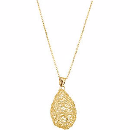 84898:111:P Wire Pear Shaped Necklace