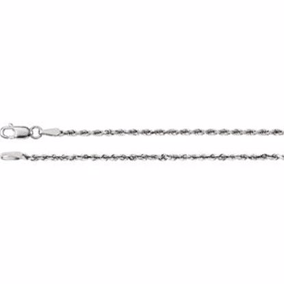 CH949:109:P 14kt White 1.9mm Diamond Cut Rope 7" Chain
