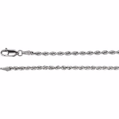 CH955:109:P 14kt White 2.5mm Rope 7" Chain