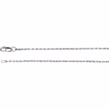 CH947:109:P 14kt White 1.3mm Diamond-Cut Rope 7" Chain
