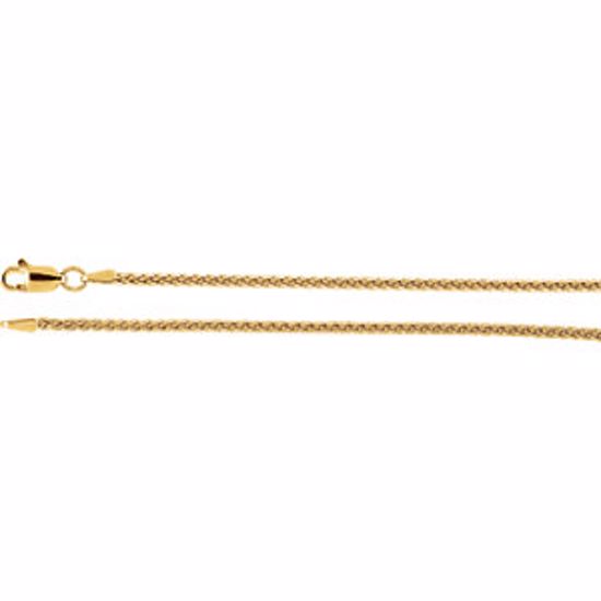 CH971:109:P 14kt Yellow 1.8mm Wheat 16" Chain