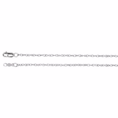 CH473:60007:P 14kt White 1.5mm Rope 7" Chain
