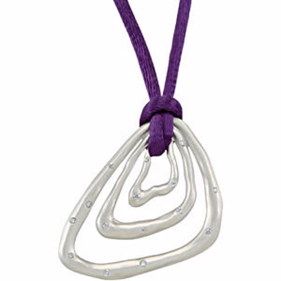 68225:102:P Sterling Silver 1/5 CTW Diamond Purple Cord 18" Necklace