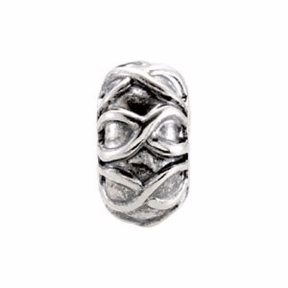 28198:101:P Sterling Silver 11.25x6.5mm Decorative Bead
