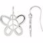 84971:111:P Butterfly Shaped Peace Sign Earrings
