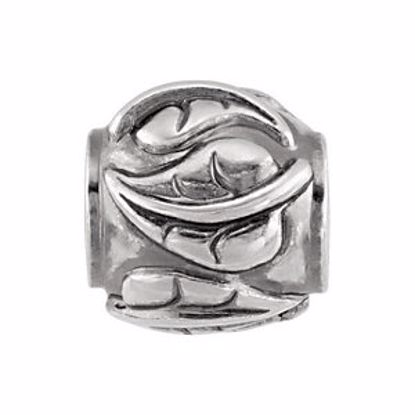 28240:101:P Sterling Silver 10.75x10.25mm Ivy Leaf Bead