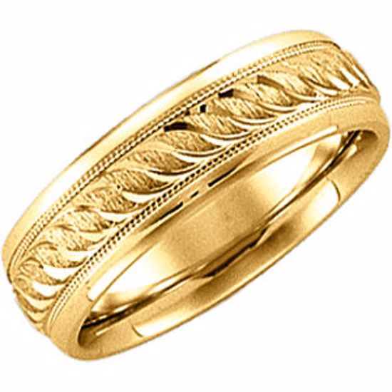 50673:60030:P 14kt Rose 6mm Comfort Fit Band Size 8.5