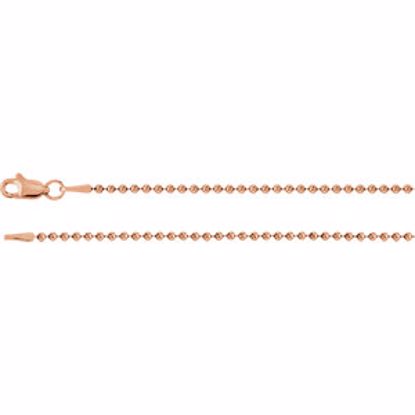 CH944:310:P 14kt Rose 1.5mm Bead 16" Chain