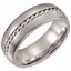 COR104:208:P Cobalt 8mm Band with Sterling Silver Inlay Size 11.5