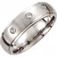 COR108D:208:P Cobalt 7mm 1/10 CTW Diamond Satin Finished Grooved Band Size 11.5