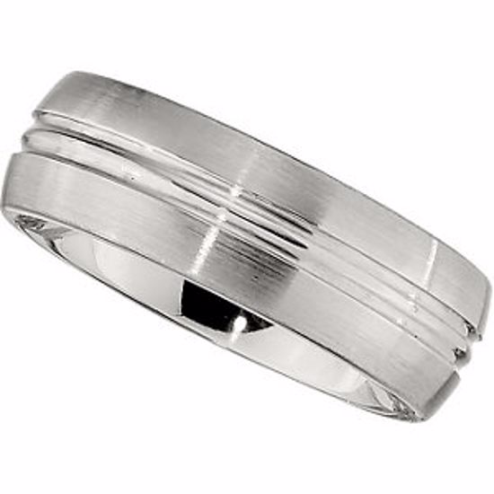 COR119:203:P Cobalt 8mm Satin Finish Grooved Band Size 9