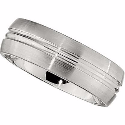 COR119:205:P Cobalt 8mm Satin Finish Grooved Band Size 10