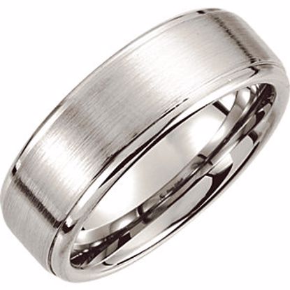 COR120:202:P Cobalt 8mm Satin Finish Ridged Band 8.5