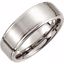 COR120:212:P Cobalt 8mm Satin Finish Ridged Band 13.5