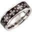 COR127:206:P Cobalt 8mm Black Laser Cross Design Band Size 10.5