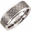 COR128:205:P Cobalt 8mm Black Laser Woven Design Band Size 10