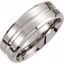 COR129:205:P Cobalt 8mm Grooved & Beveled Edge Band Size 10