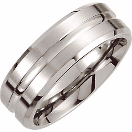 COR129:210:P Cobalt 8mm Grooved & Beveled Edge Band Size 12.5