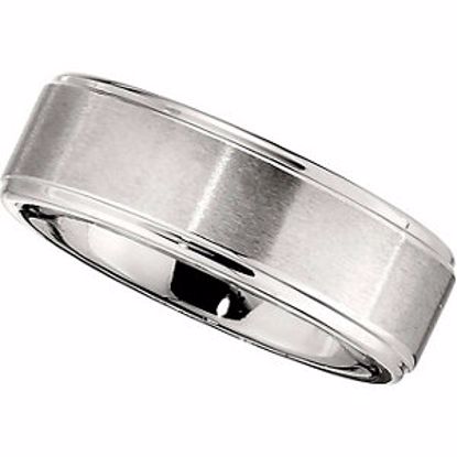 COR131:209:P Cobalt 8mm Ridged Band with Satin Finish & Ridges Size 11