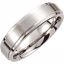 COR132:207:P Cobalt 6mm Satin Finished Ridged Band Size 10