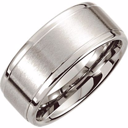 COR133:203:P Cobalt 10mm Satin Finish Band with Ridges Size 10