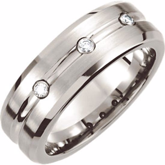 COR135D:204:P Cobalt 8mm Satin Finished Beveled Edge Band Size 9.5