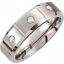 COR182D:206:P Cobalt .10 CTW Diamond Band with Satin Finish & Steel Bezels