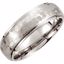 COR202:110:P Cobalt 7mm Ridge Edge & Hammered Band Size 11