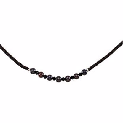 68499:101:P Freshwater Cultured Pearl & Onyx Necklace