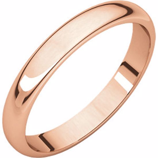 HRL6.5:138210:P 14kt Rose 4mm Half Round Light Band