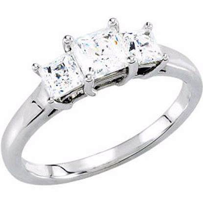67959:105:P 1/2 CTW Diamond 3-Stone Engagement Ring