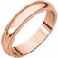 MG9:33048:P 14kt Rose 4mm Milgrain Band