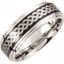 COR140:080:P Cobalt 8mm BLack Laser Design Ridged Band Size 8