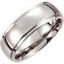 COR153:013:P Cobalt 8mm Ridged Slightly Domed Band Size 13