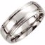 COR156:010:P Cobalt 8mm Double Ridged Band Size 10
