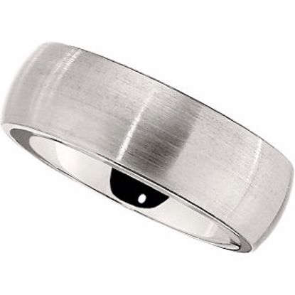 COR161:095:P Cobalt 8mm Slightly Domed Band with Satin Finish Size 9.5