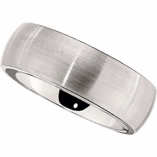 COR161:115:P Cobalt 8mm Slightly Domed Band with Satin Finish Size 11.5