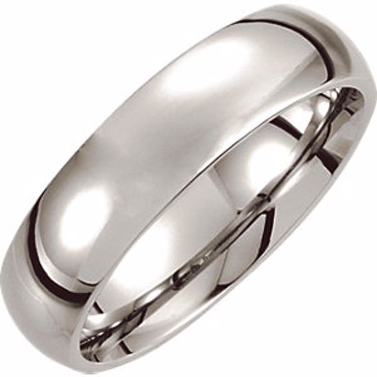 COR167:085:P Cobalt 6mm Slightly Domed Band Size 8.5