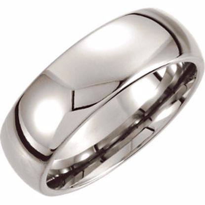 COR168:135:P Cobalt 8mm Slightly Domed Band Size 13.50