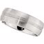 COR179:125:P Cobalt 8mm Slightly Domed Band with Satin Finish & Grooves Size 12.5