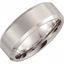 COR185:095:P Cobalt 8mm Satin Finish Beveled Band Size 9.5