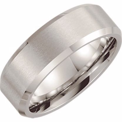 COR185:115:P Cobalt 8mm Satin Finish Beveled Band Size 11.5