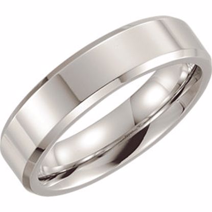 COR188:013:P Cobalt 6mm Beveled Edge Band Size 13
