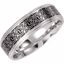 50975:110:P 14kt White 7mm Comfort-Fit 7mm Enamel Band Size Size 8.5