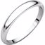 HRT6:1994:P Platinum 3mm Half Round Tapered Band