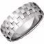 50983:250:P 14kt White 8mm Pierced Band Size 6.5