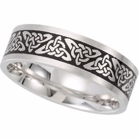 50978:136:P 14kt White 7mm Comfort-Fit Enamel Band Size 10