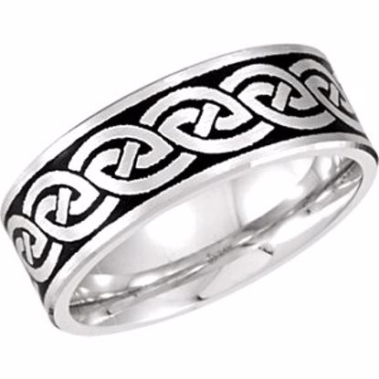 50977:118:P 14kt White 7mm Comfort-Fit Enamel Band Size 12
