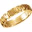 50984:210:P 14kt Yellow 5mm Patterned Band Size 9