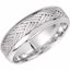 50989:707:P 14kt White 7mm Hand Woven Comfort Fit Band